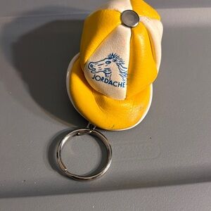 Vintage Jordache Yellow and Cream Keychain